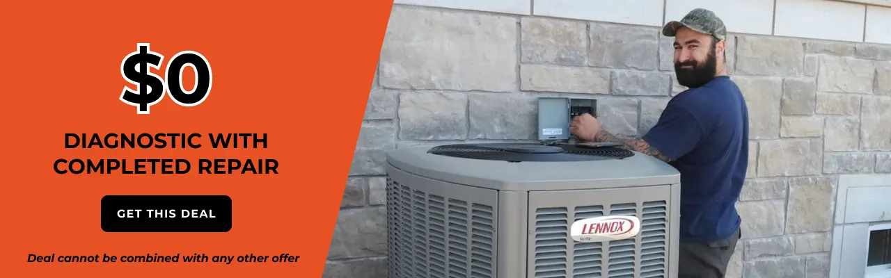 Technician in Saskatoon performing air conditioner repair